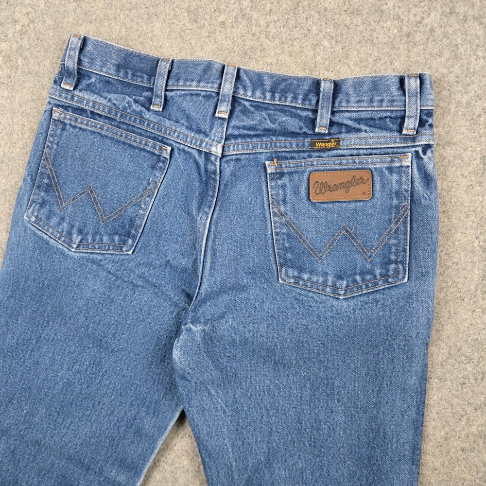 Wrangler 945 NAV Jeans Mens 33x29 Blue Straight Leg Bootcut Denim Western Cowboy